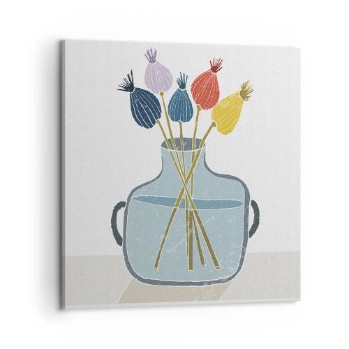 Schilderen op canvas - Alsof hij met maanzaad heeft gezaaid - 60x60 cm