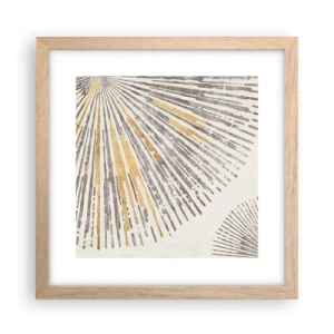 Een poster in een licht eiken lijst - De schoonheid van de straal - 30x30 cm