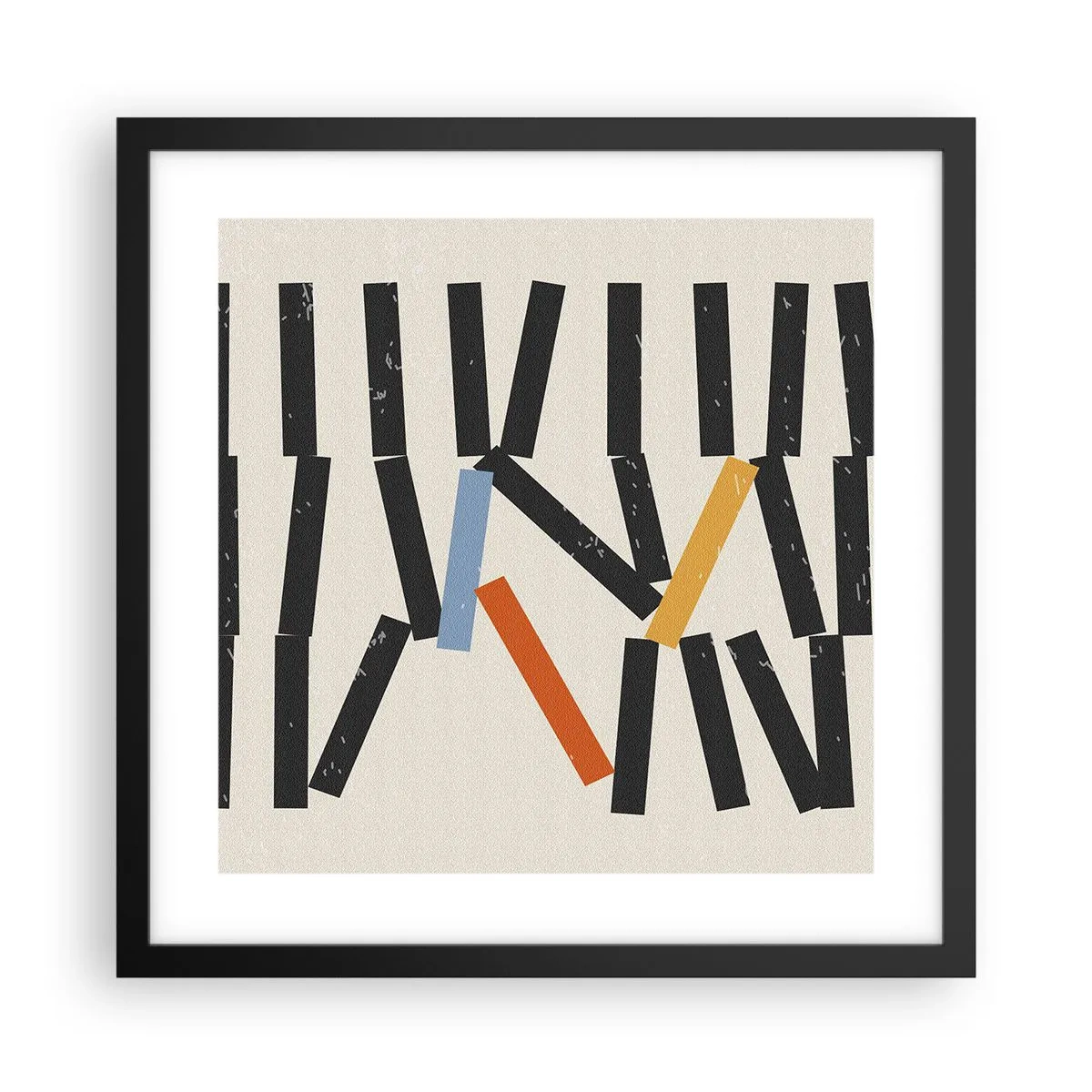 Poster in een zwarte lijst - Domino – compositie - 40x40 cm