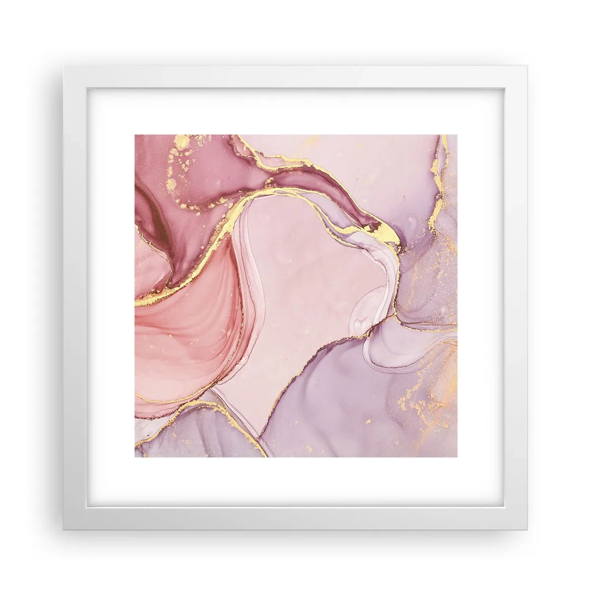 Poster in een witte lijst - Een streling van kleuren - 30x30 cm