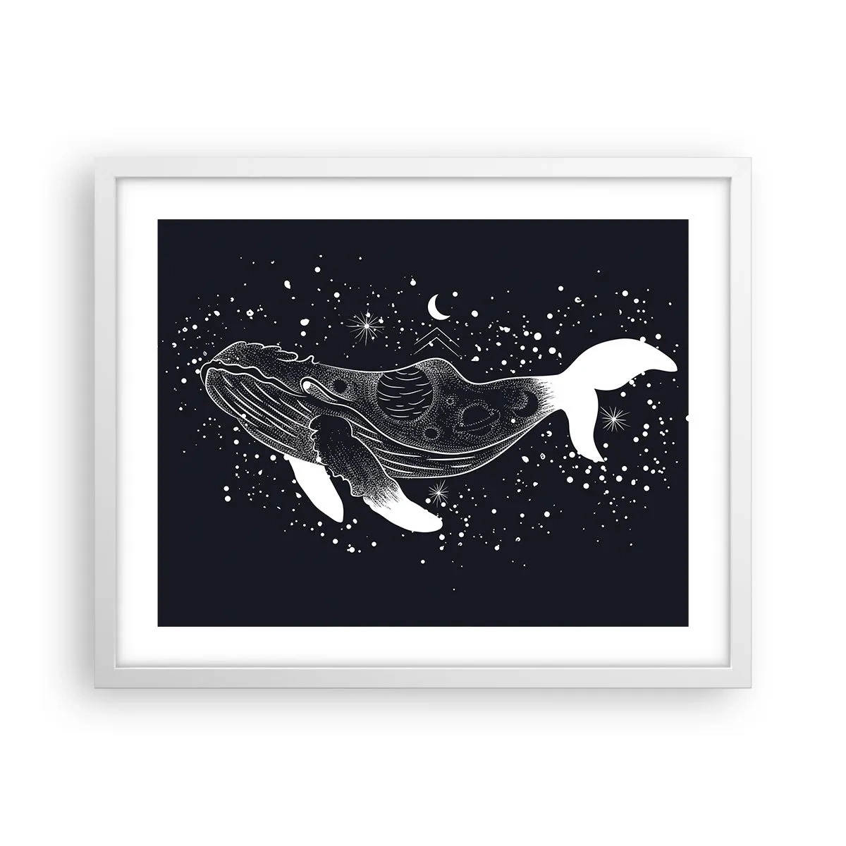 Poster in een witte lijst - In de oceaan van het universum - 50x40 cm