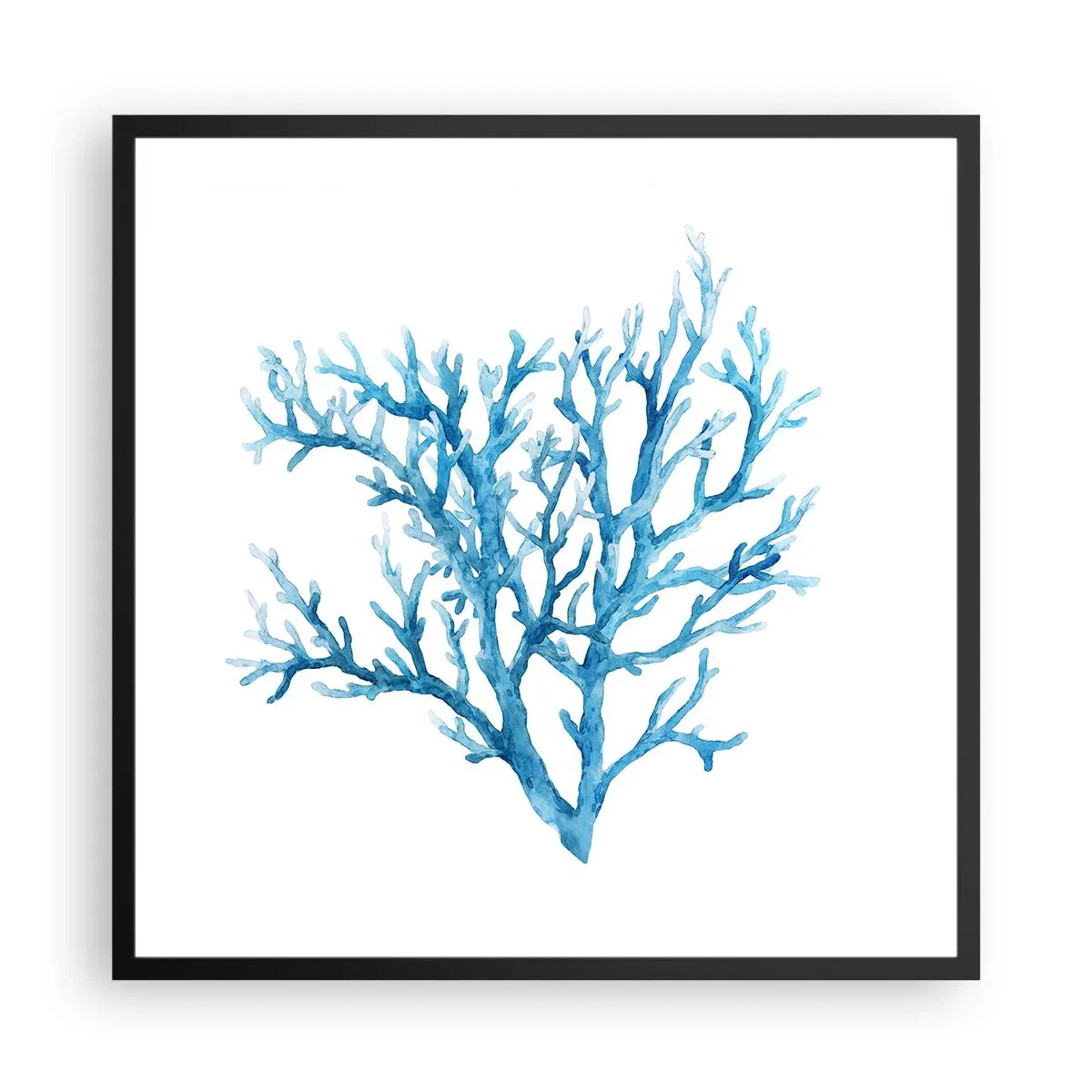 Poster in een zwarte lijst - Nautische filigraan - 60x60 cm