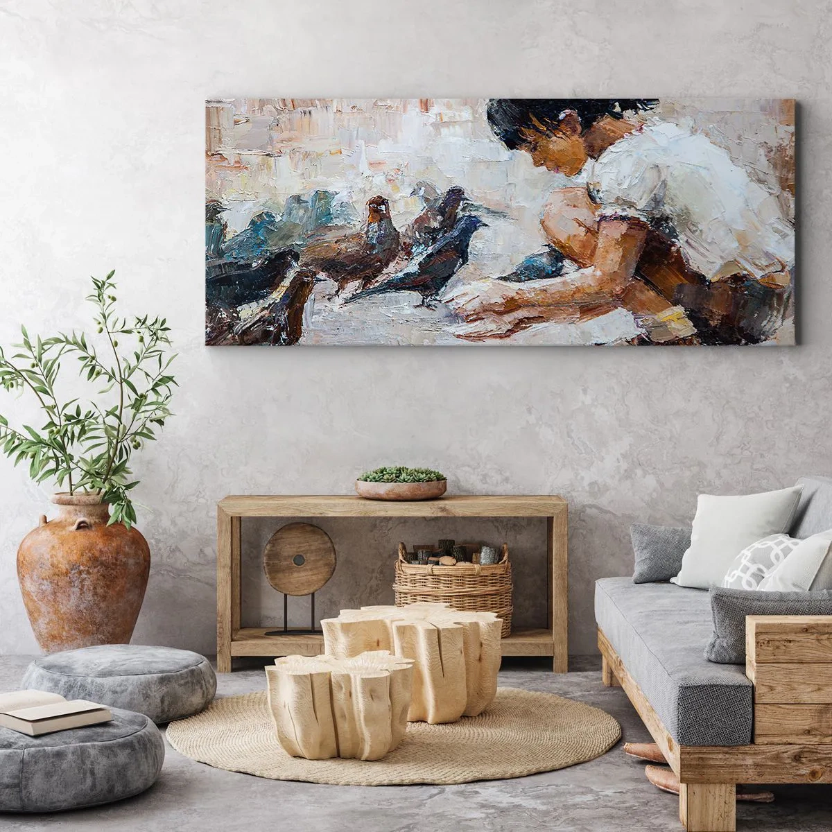 Schilderen op canvas - De kleintjes en de leukste - 160x50 cm