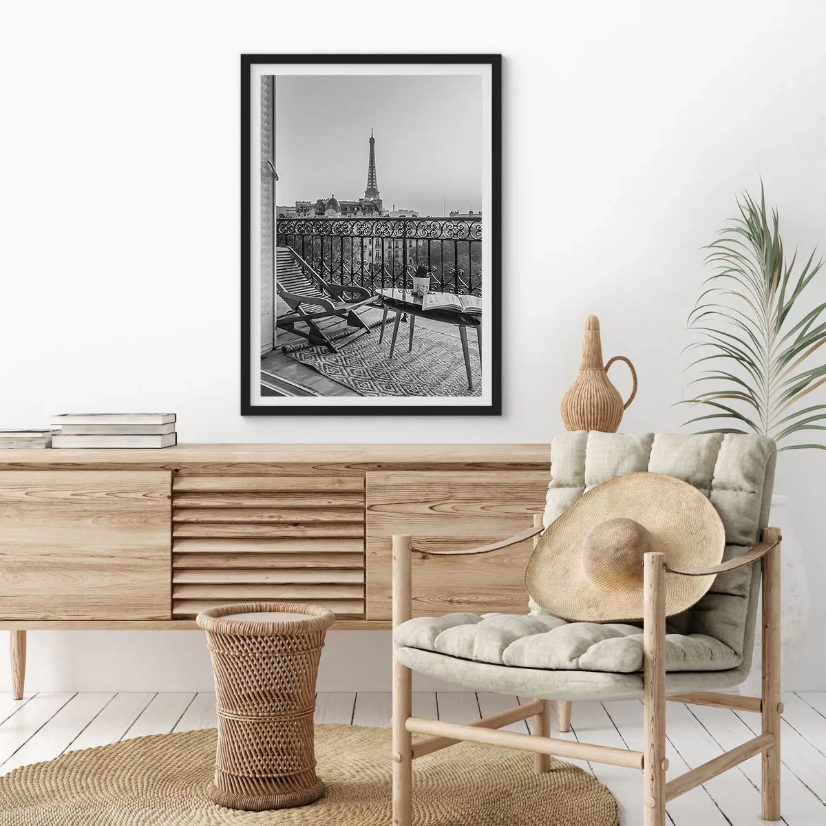 Poster in een zwarte lijst - Parijs' namiddag - 61x91 cm