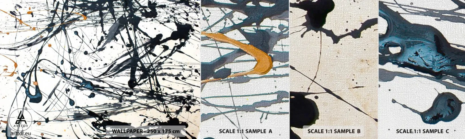 Fotobehang Monster Premium Canvas - Expressionistische abstractie - Abstractie, Deel, Artistiek - 100x30 cm