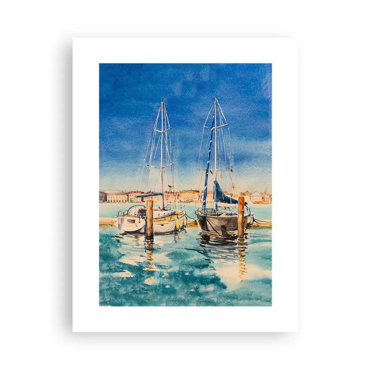 Poster - Zonnige lagune - 30x40 cm