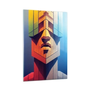 Schilderen op glas - Een man van principes - 80x120 cm