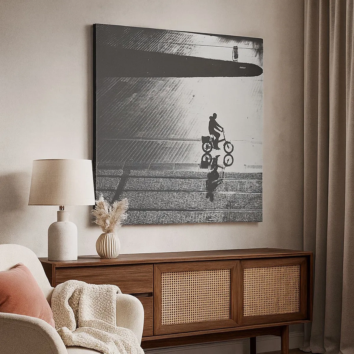 Schilderen op canvas - Voor mij, door de stad - 30x30 cm