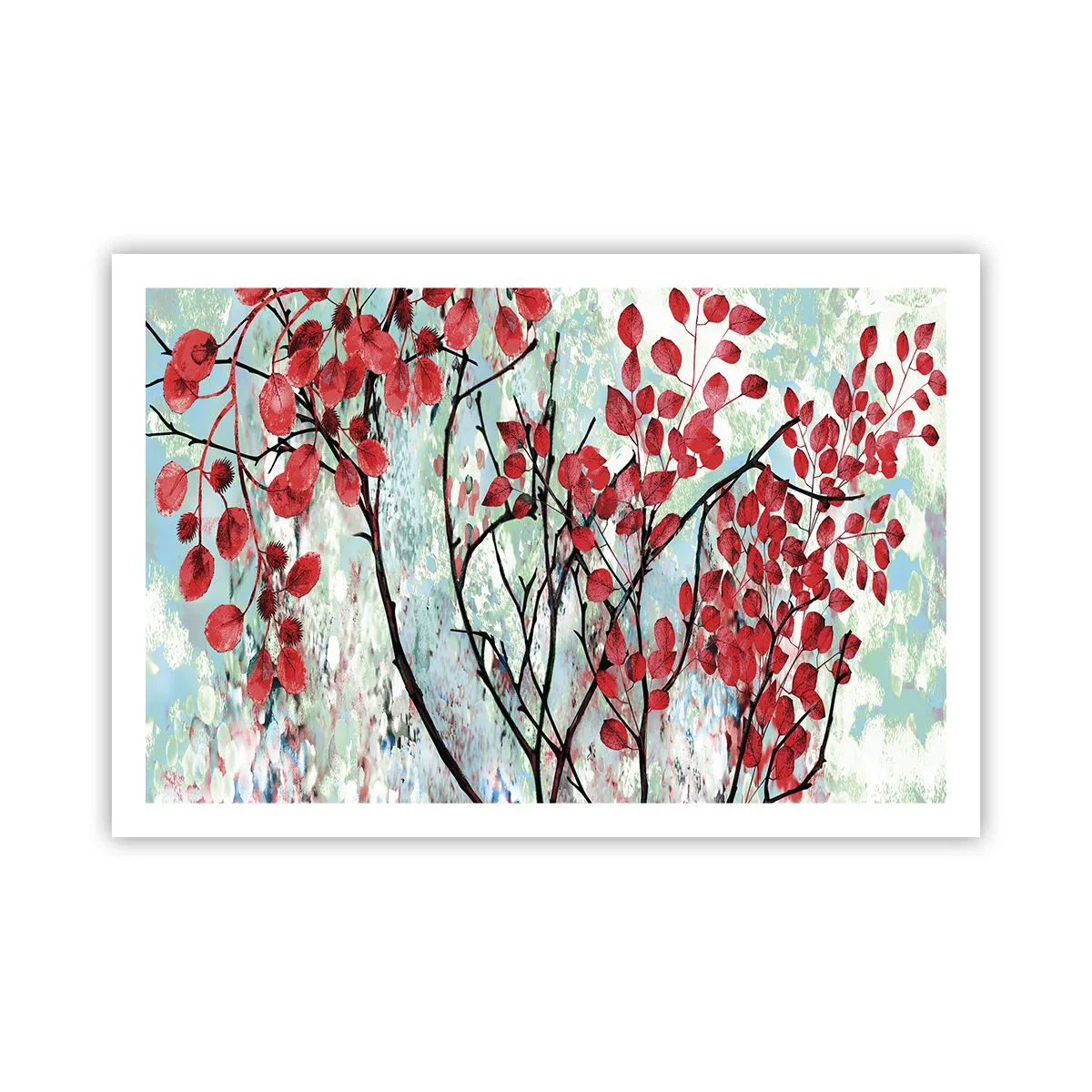 Poster - Boom in scharlaken - 91x61 cm
