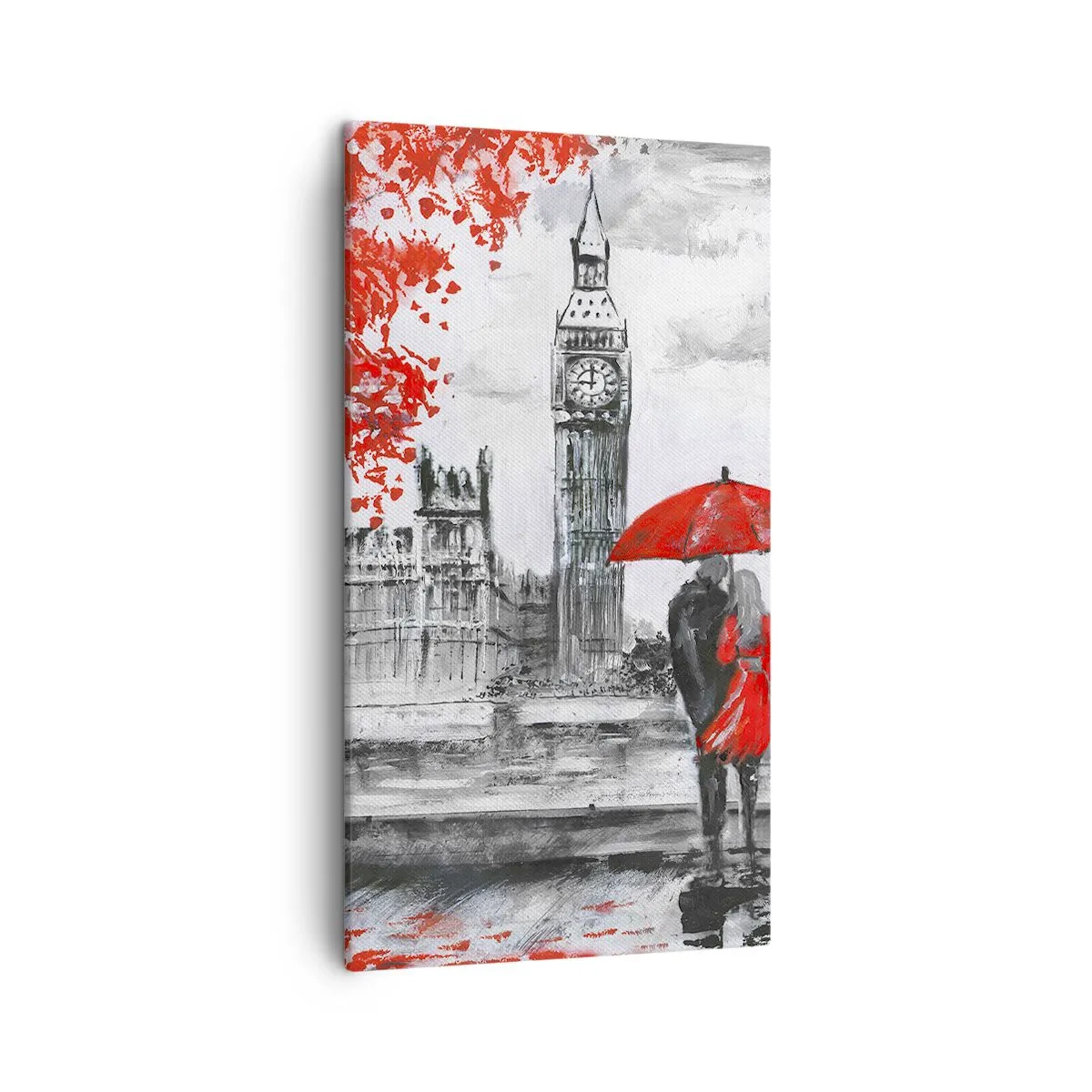 Schilderen op canvas - Verliefd op Londen - 45x80 cm