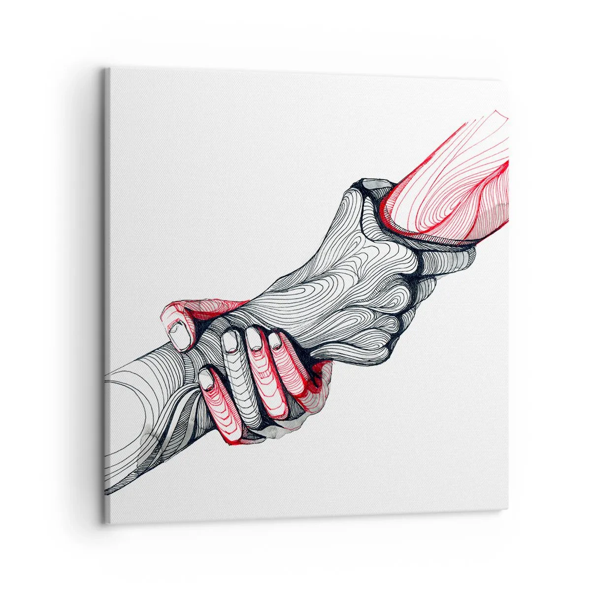 Schilderen op canvas - Je bent in goede handen - 50x50 cm