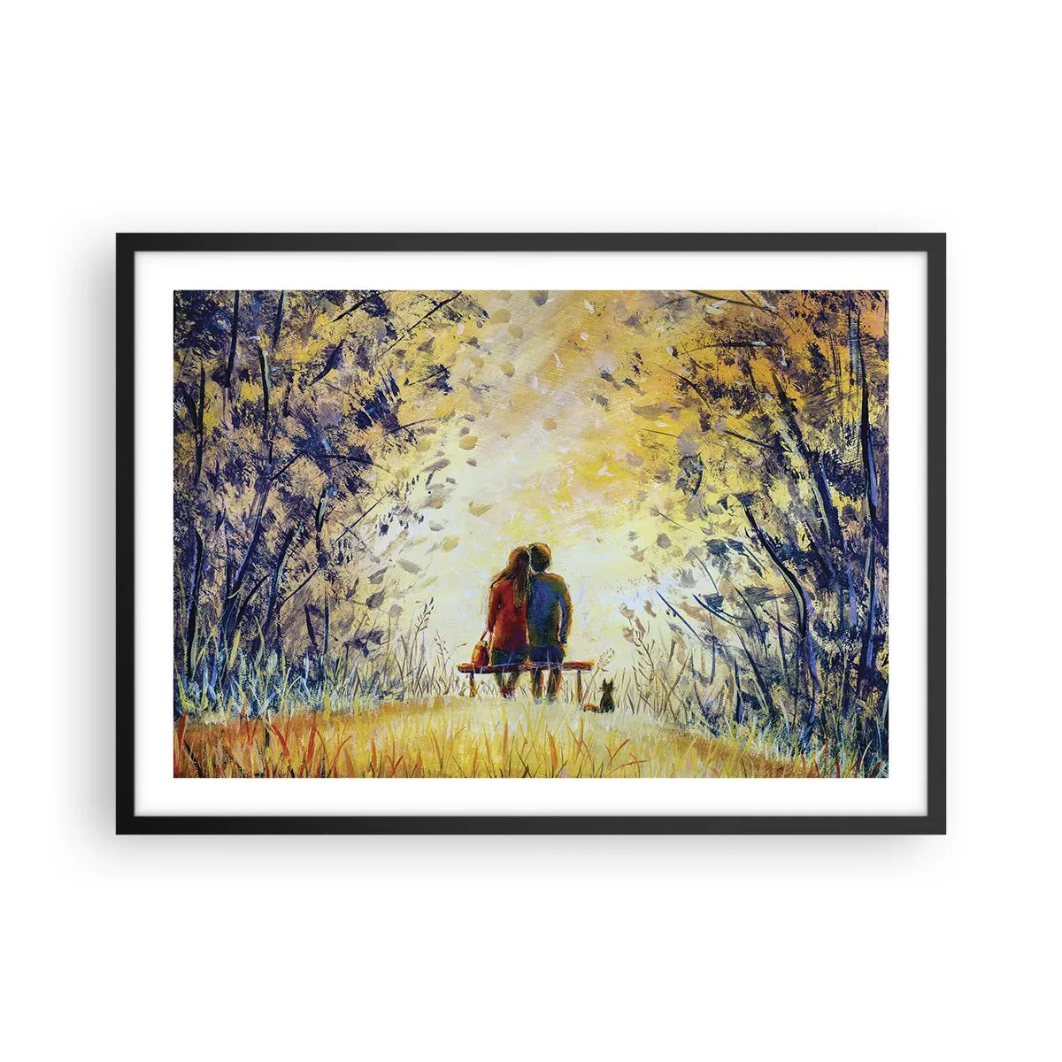 Poster in een zwarte lijst - Een magisch moment - 70x50 cm