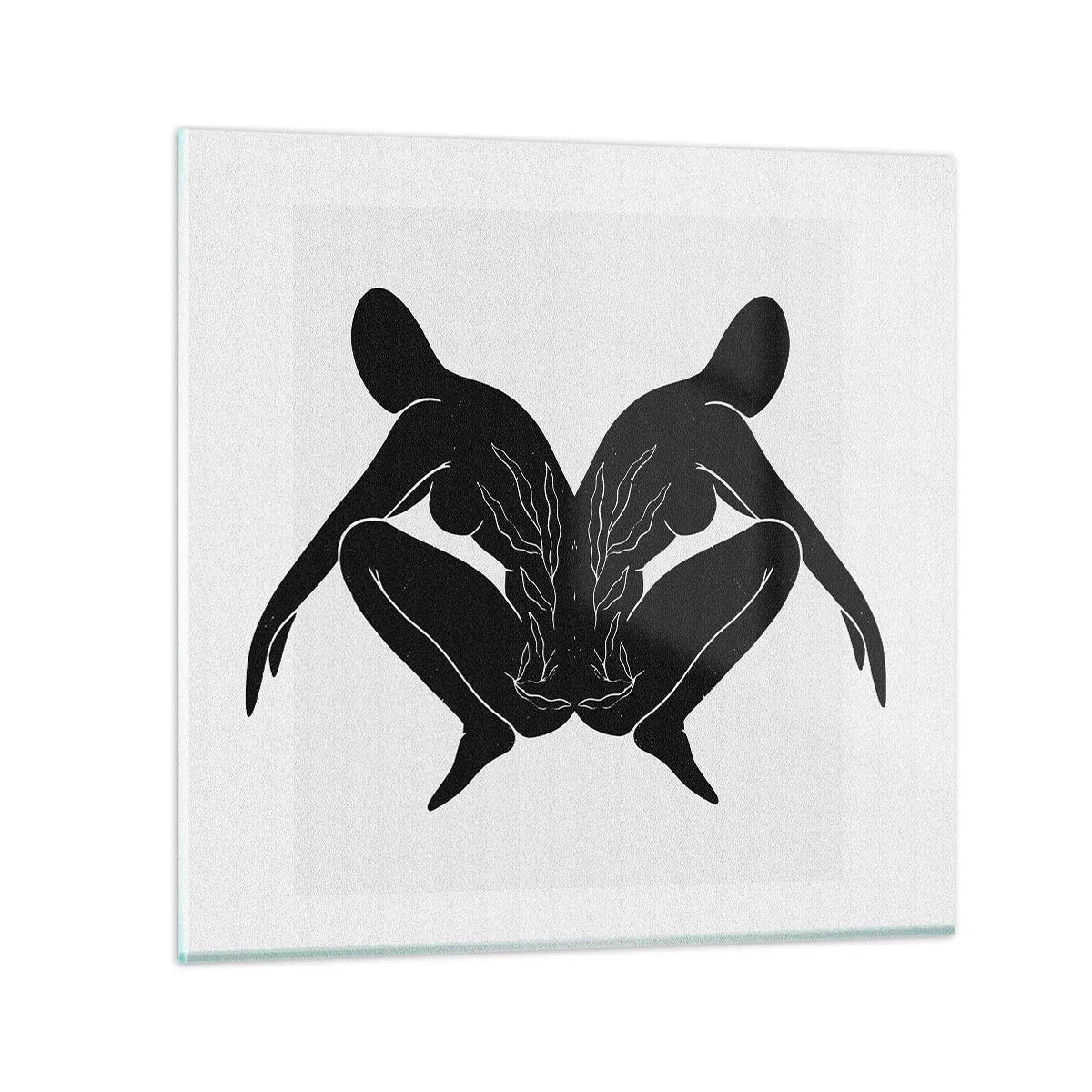 Schilderen op glas - Een gemeenschappelijke ziel - 70x70 cm