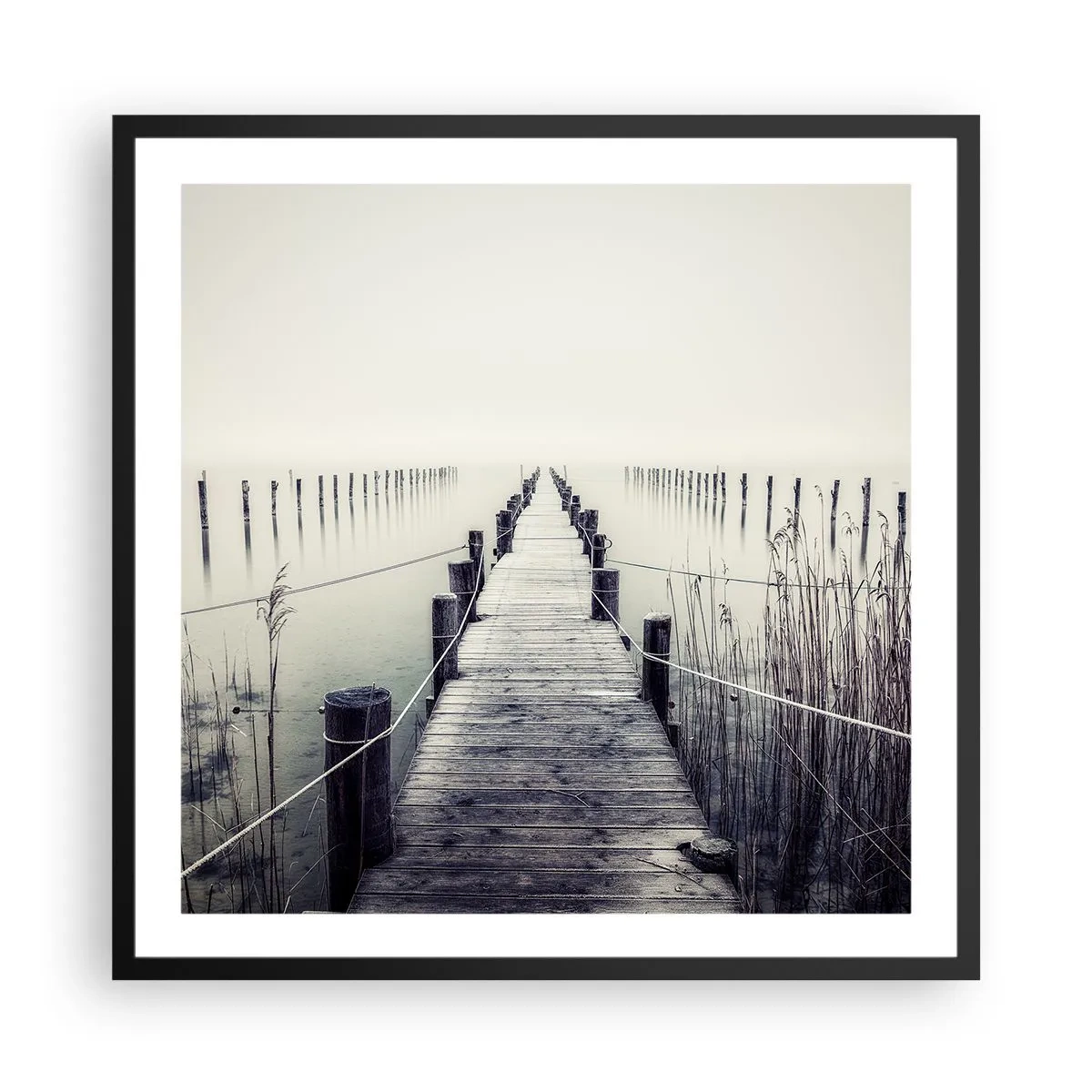 Poster in een zwarte lijst - Dompel jezelf onder in vrede - 60x60 cm