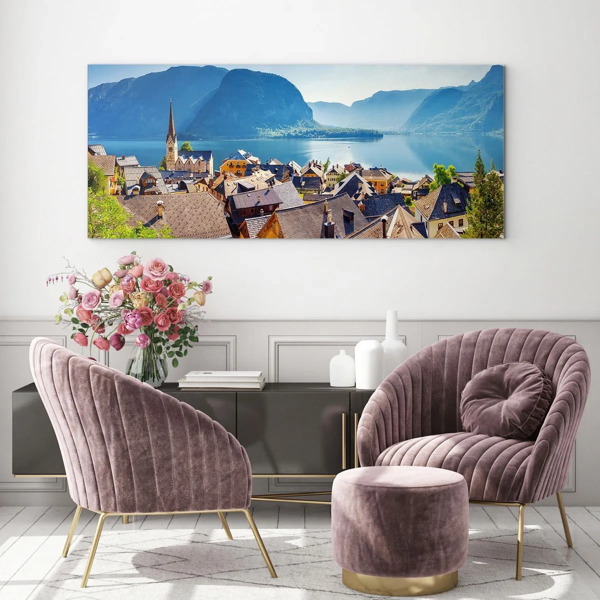 Schilderen op glas - Het kan niet meer schilderachtiger zijn - 90x30 cm