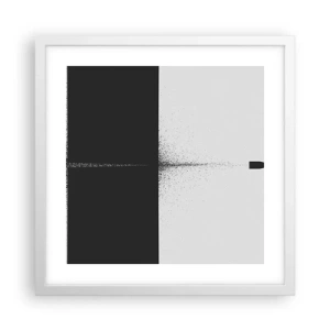 Poster in een witte lijst - Rechtstreeks naar het doel - 40x40 cm