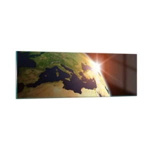 Schilderen op glas - Zonsopgang - 90x30 cm