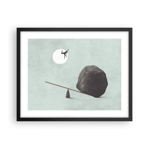 Poster in een zwarte lijst - Vervulde dromen - 50x40 cm