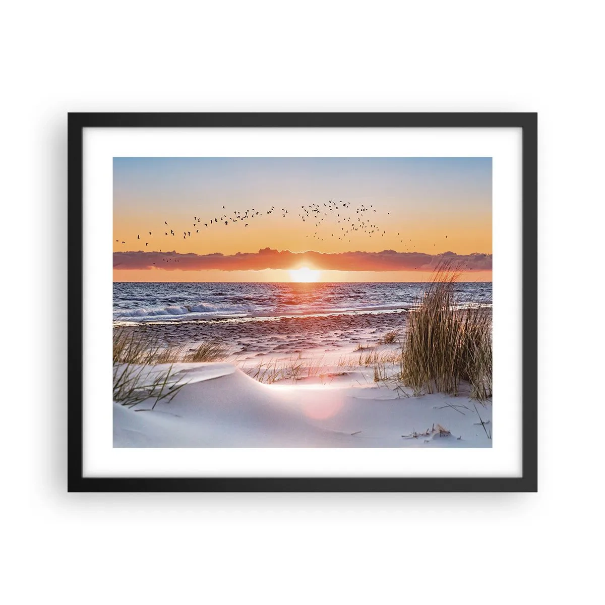 Poster in een zwarte lijst - Horizontaal landschap - 50x40 cm