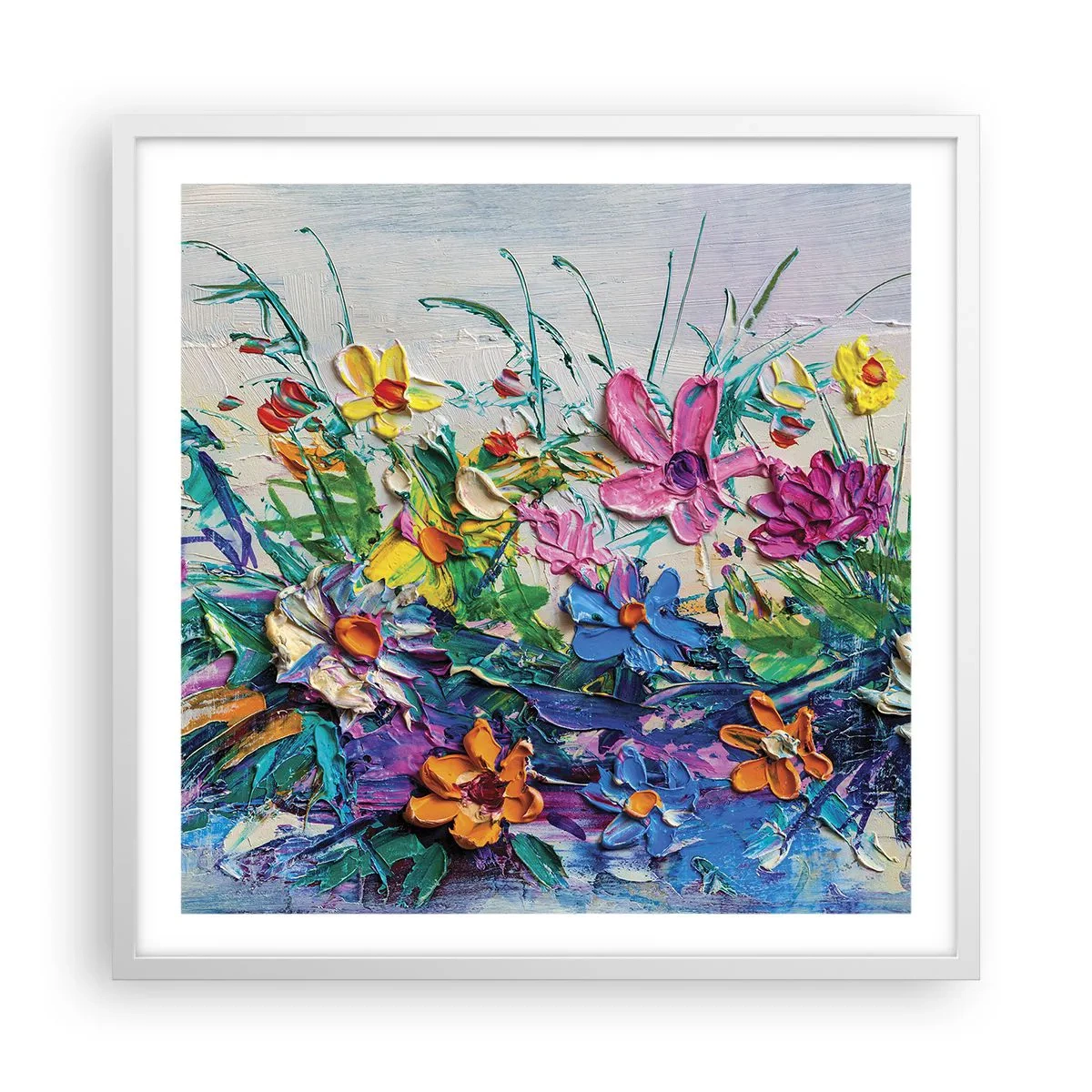 Poster in een witte lijst - Helemaal geen stilleven - 60x60 cm