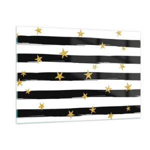 Schilderen op glas - We zijn allemaal geboren onder een gelukkige ster - 120x80 cm