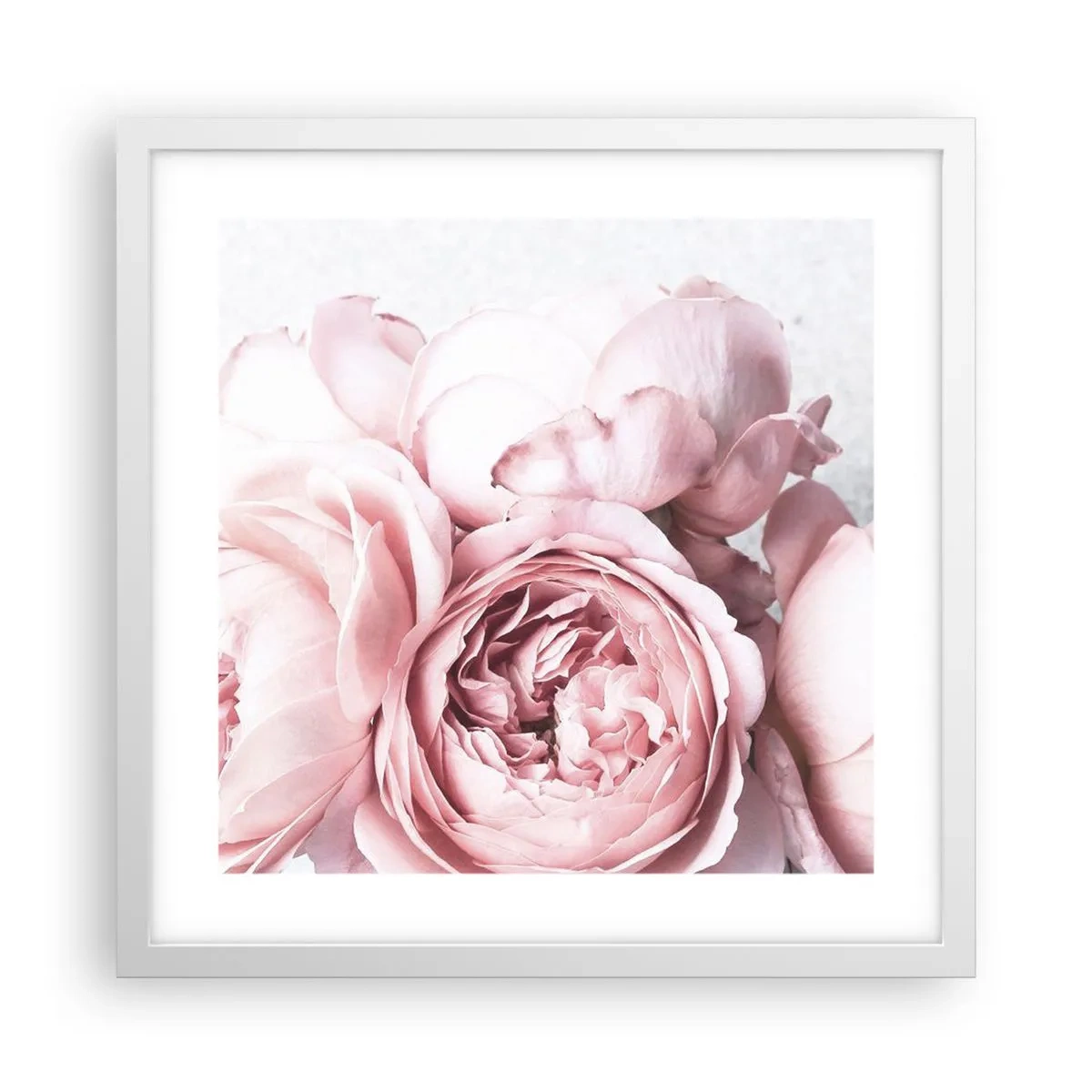 Poster in een witte lijst - Voor romantici - 40x40 cm