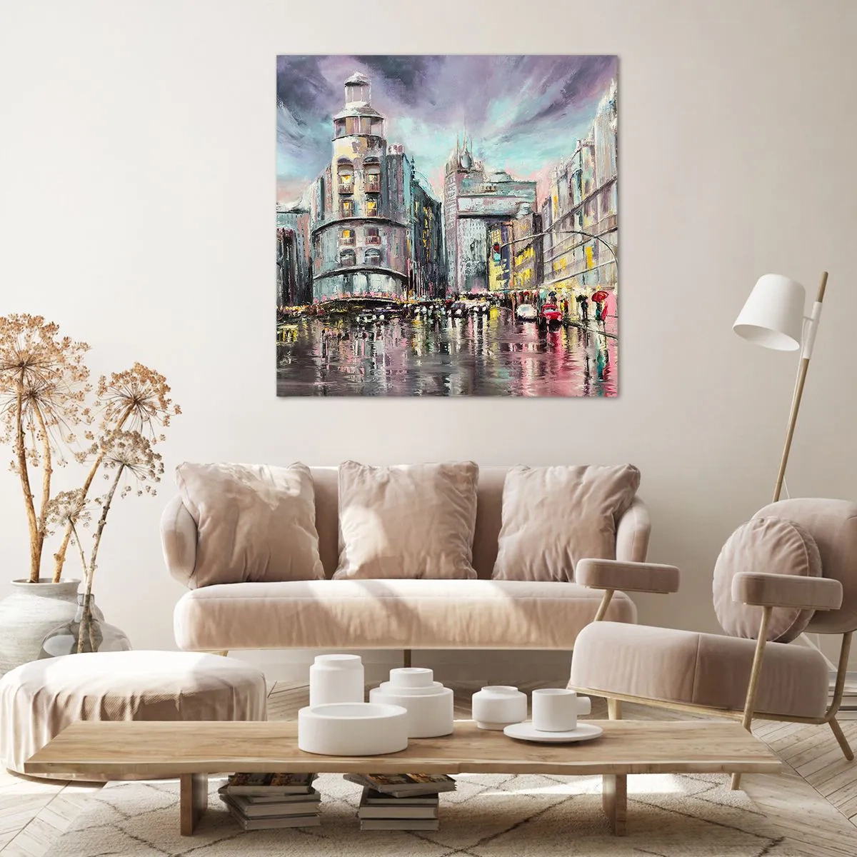 Schilderen op canvas - Het wordt een geslaagde avond - 50x50 cm