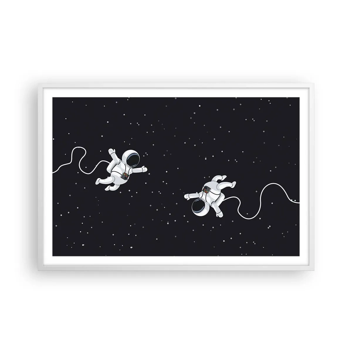 Poster in een witte lijst - Kosmische dans - 91x61 cm
