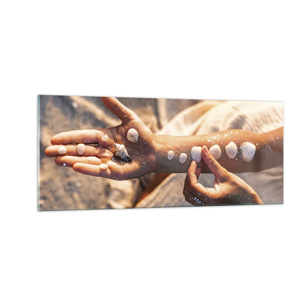 Schilderen op glas - Schoonheid binnen handbereik - 100x40 cm