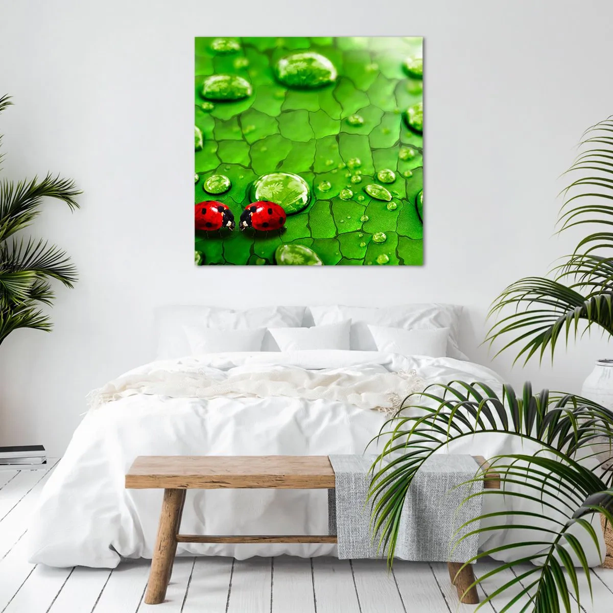 Schilderen op canvas - Ontmoeting in het groen - 30x30 cm
