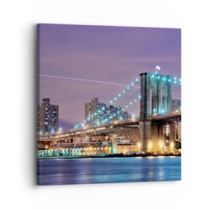 Schilderen op canvas - Al vele jaren de Brooklyn Bridge - 30x30 cm