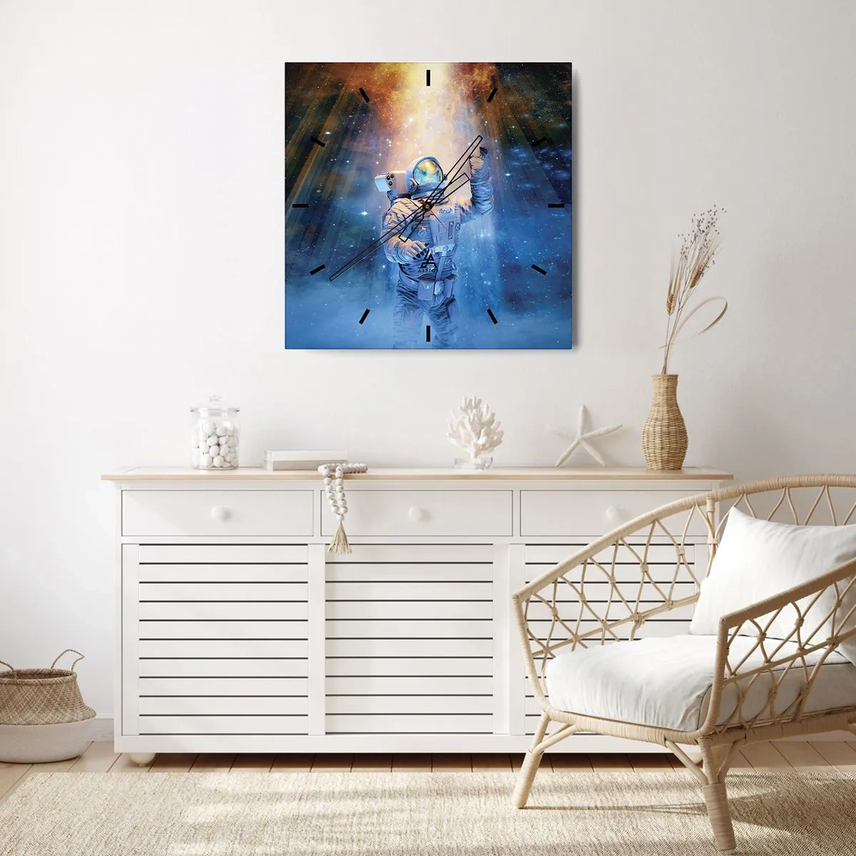 Wandklok - Klok - Eindelijk aan het einde - 40x40 cm