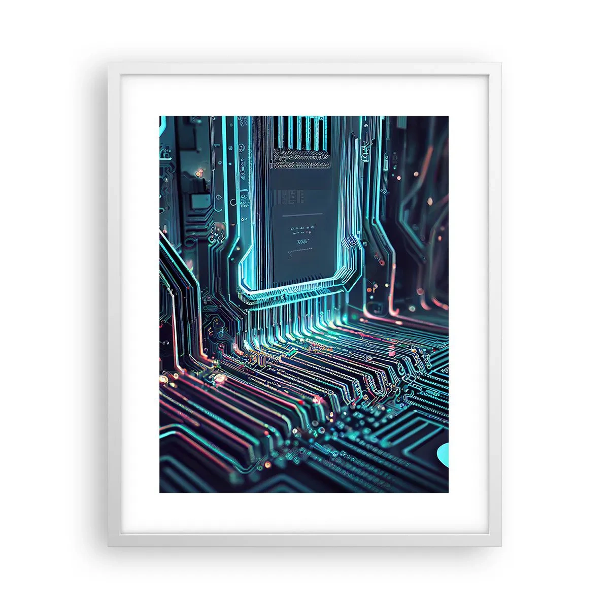 Poster in een witte lijst - Ik ben aan het denken… - 40x50 cm