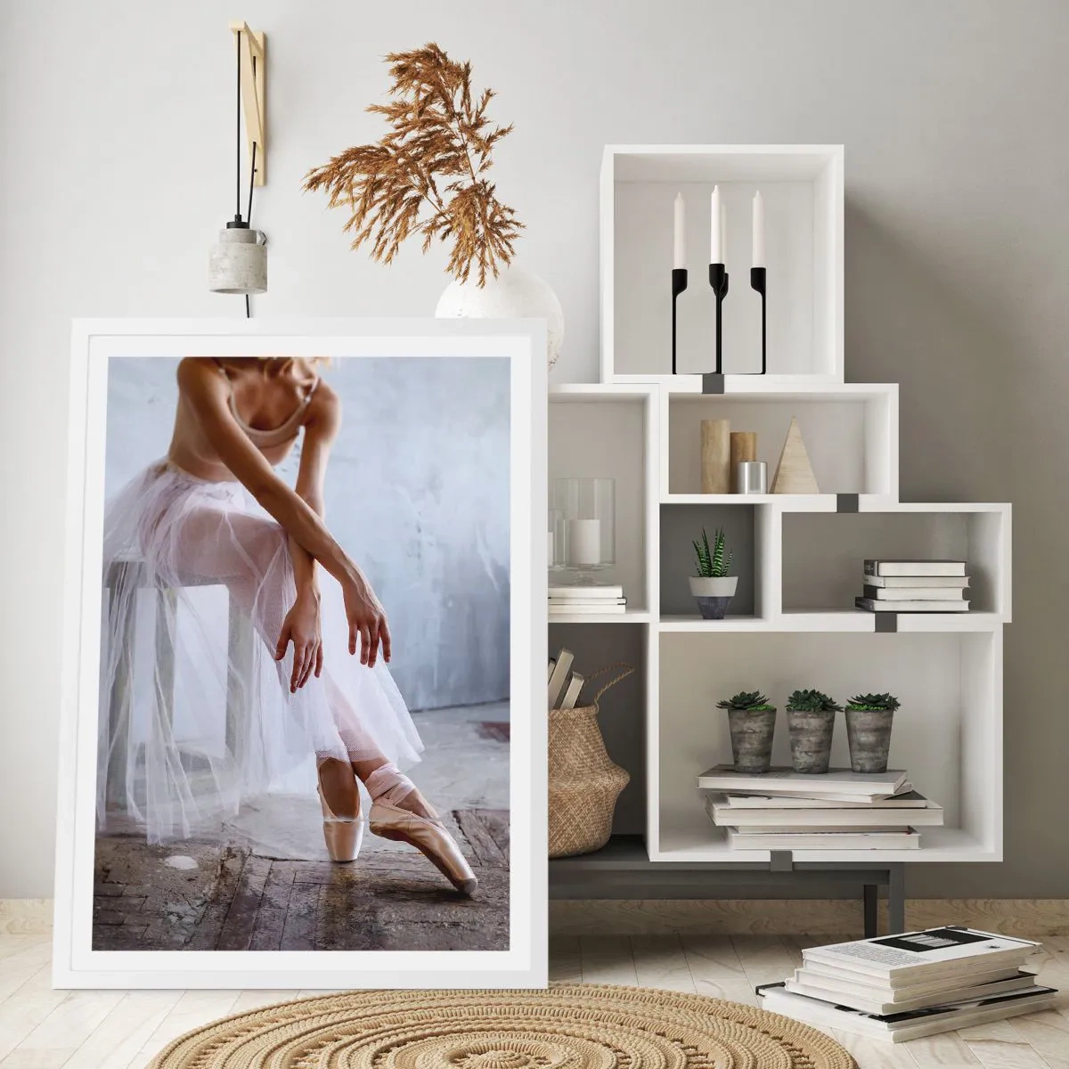 Poster in een witte lijst - Voordat de oprijlichten schijnen - 50x70 cm