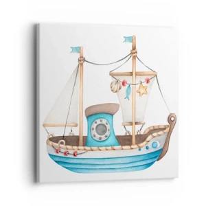 Schilderen op canvas - Ahoi, avontuur! - 30x30 cm