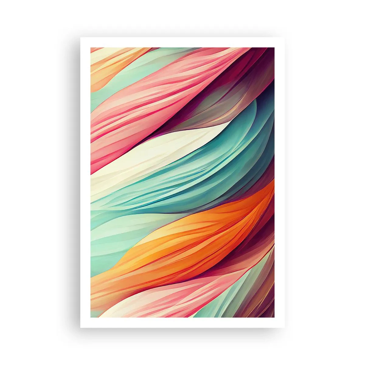 Poster - Regenboog geweven - 70x100 cm