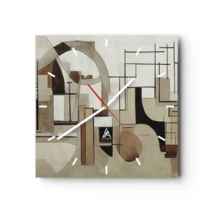 Wandklok - Klok - Stadslandschap 2.0 - 30x30 cm