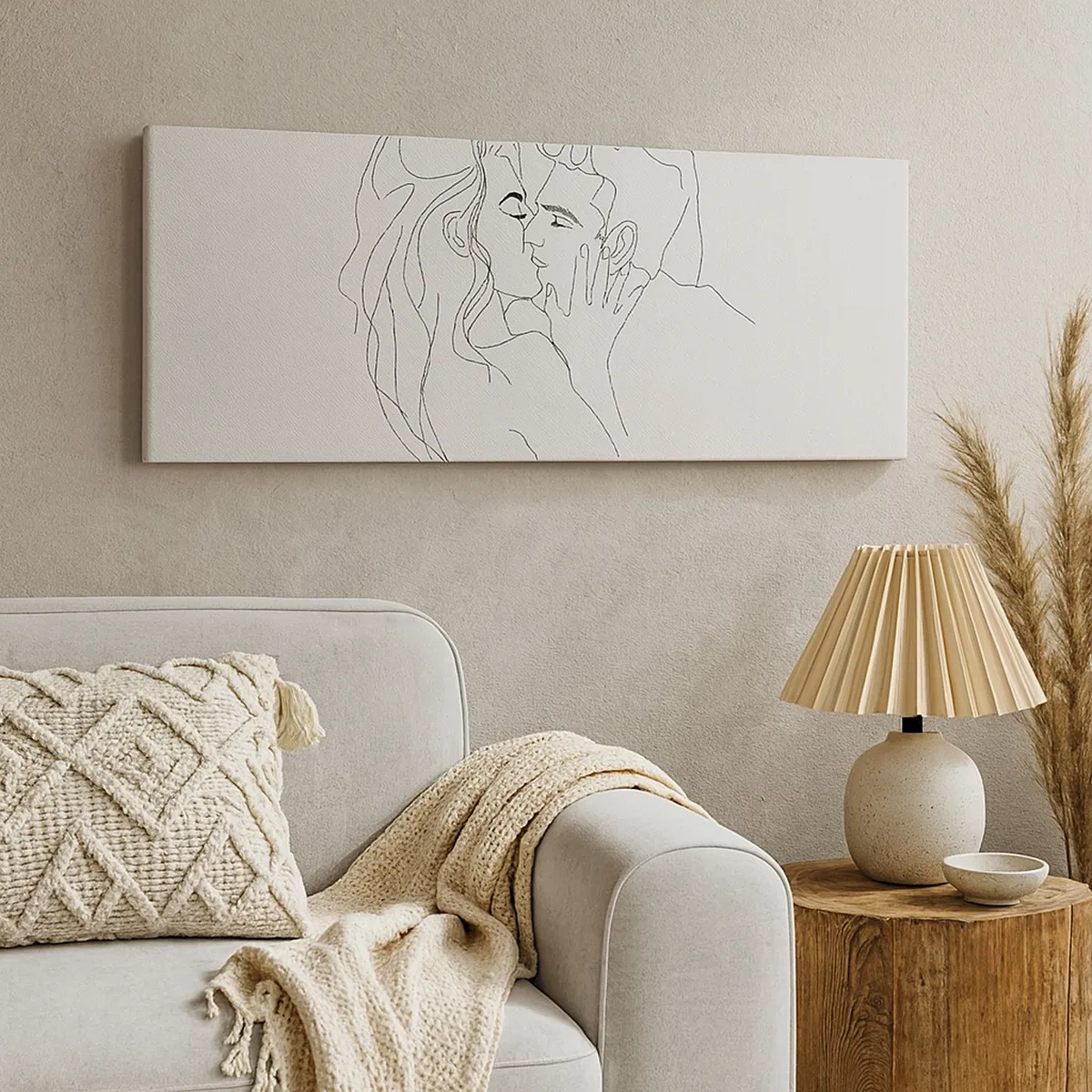 Schilderen op canvas - Dezelfde regel - 30x30 cm