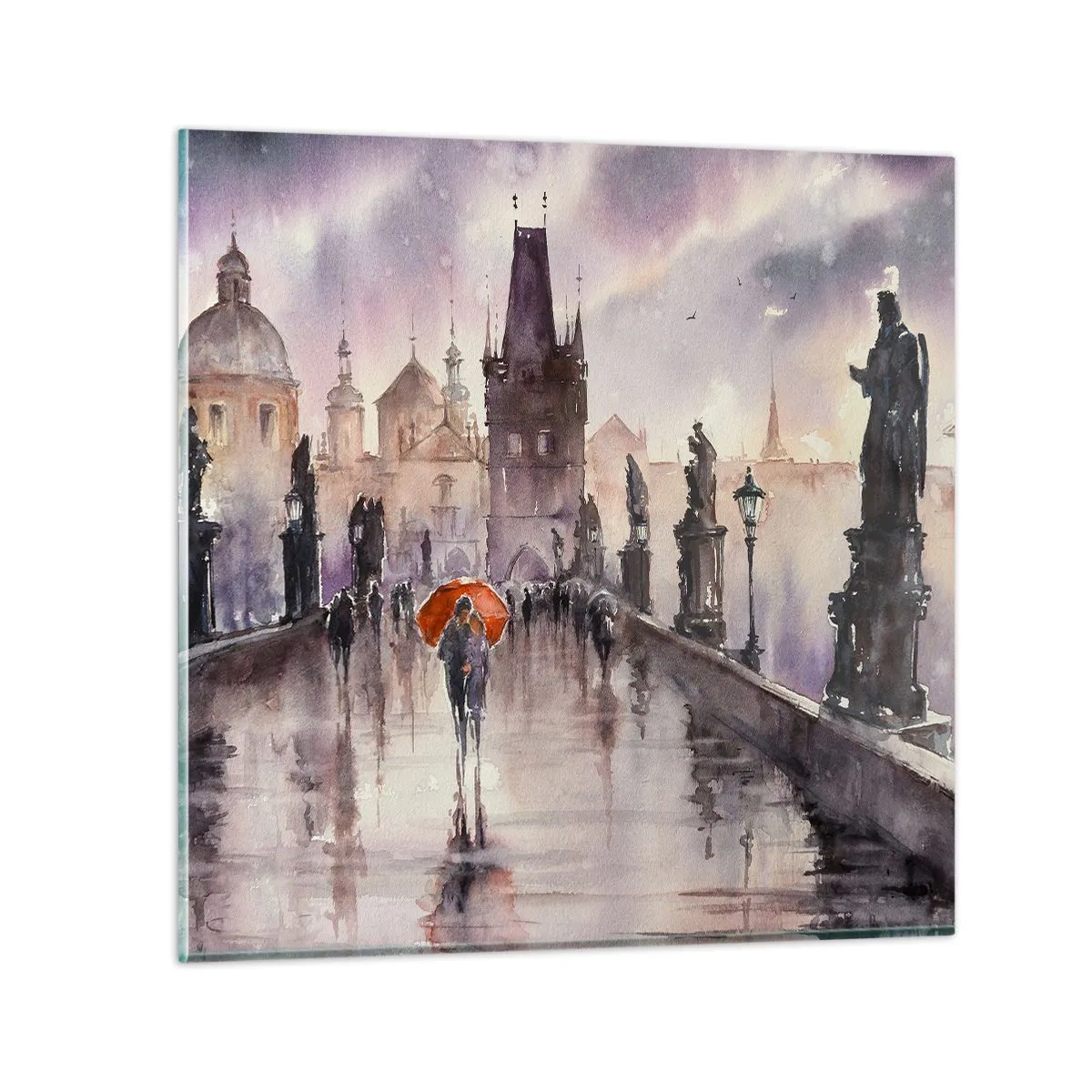 Schilderen op glas - Mensen veranderen niet - 70x70 cm