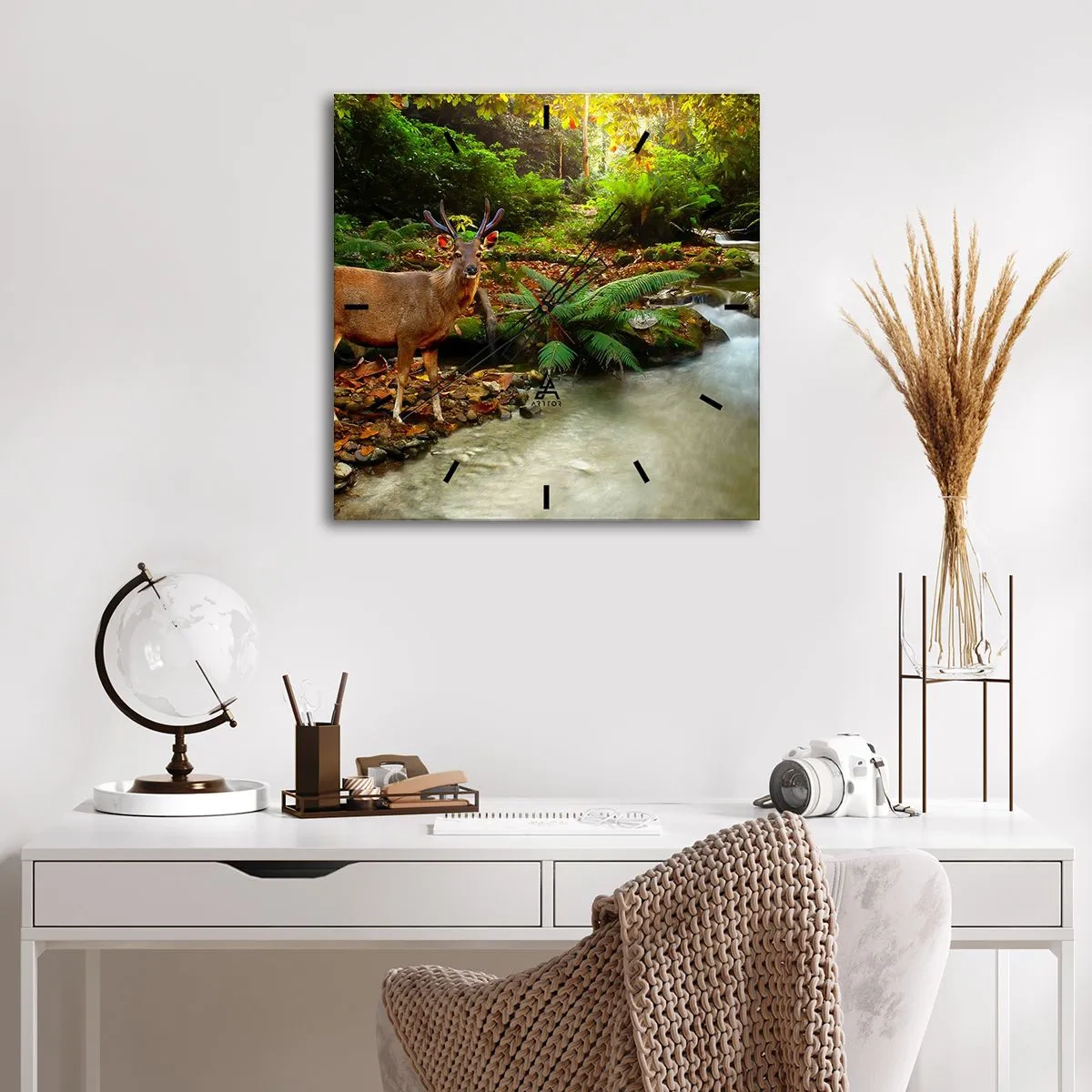 Wandklok - Klok - Welkom in mijn wereld - 40x40 cm