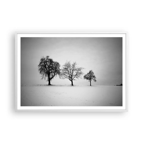 Poster in een witte lijst - Waar dromen ze over? - 100x70 cm