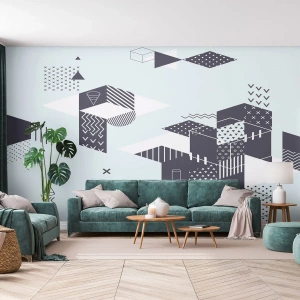 Zelfklevend Fotobehang Deluxe Sticker - In de ziel van een wiskundige - Abstractie, Deel, Modern patroon - 100x70 cm