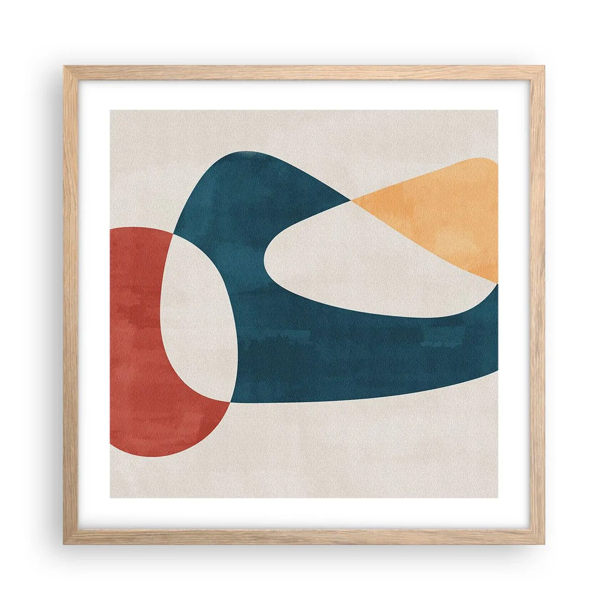 Een poster in een licht eiken lijst - Invloeden en metamorfoses - 50x50 cm