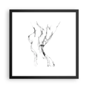 Poster in een zwarte lijst - Mooi en sterk - 40x40 cm