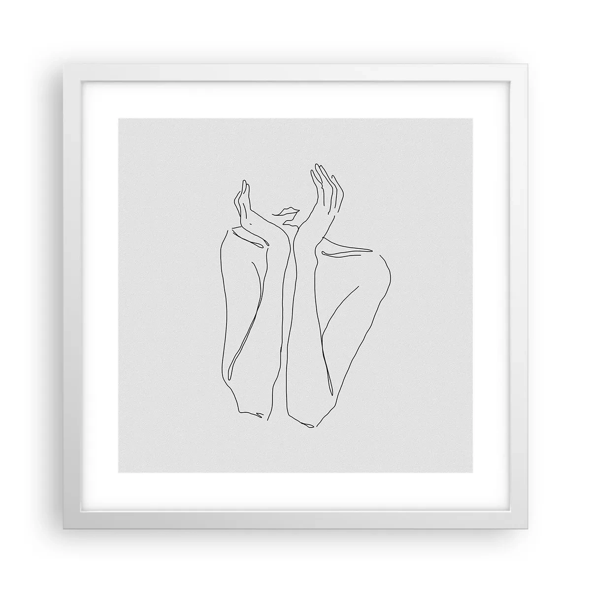 Poster in een witte lijst - Waar meisjes van dromen - 40x40 cm