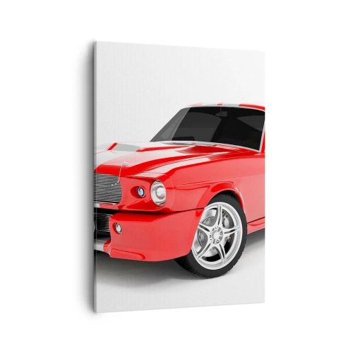 Schilderen op canvas - Een Mustang zo snel als de wind - 50x70 cm