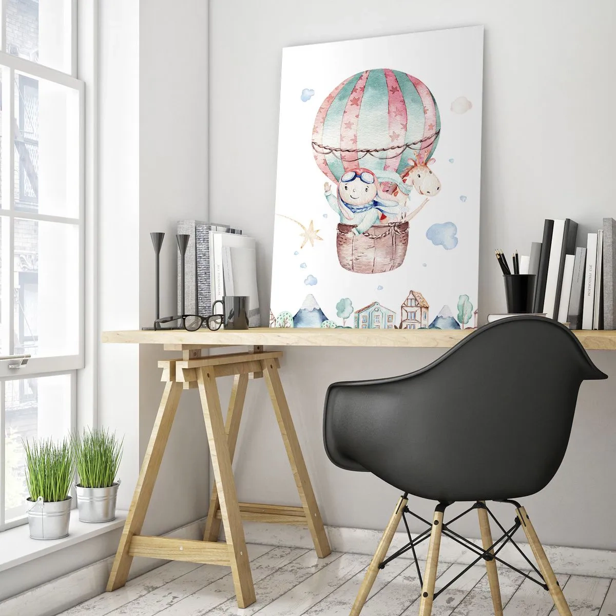 Schilderen op glas - We zijn zo terug! - 50x70 cm