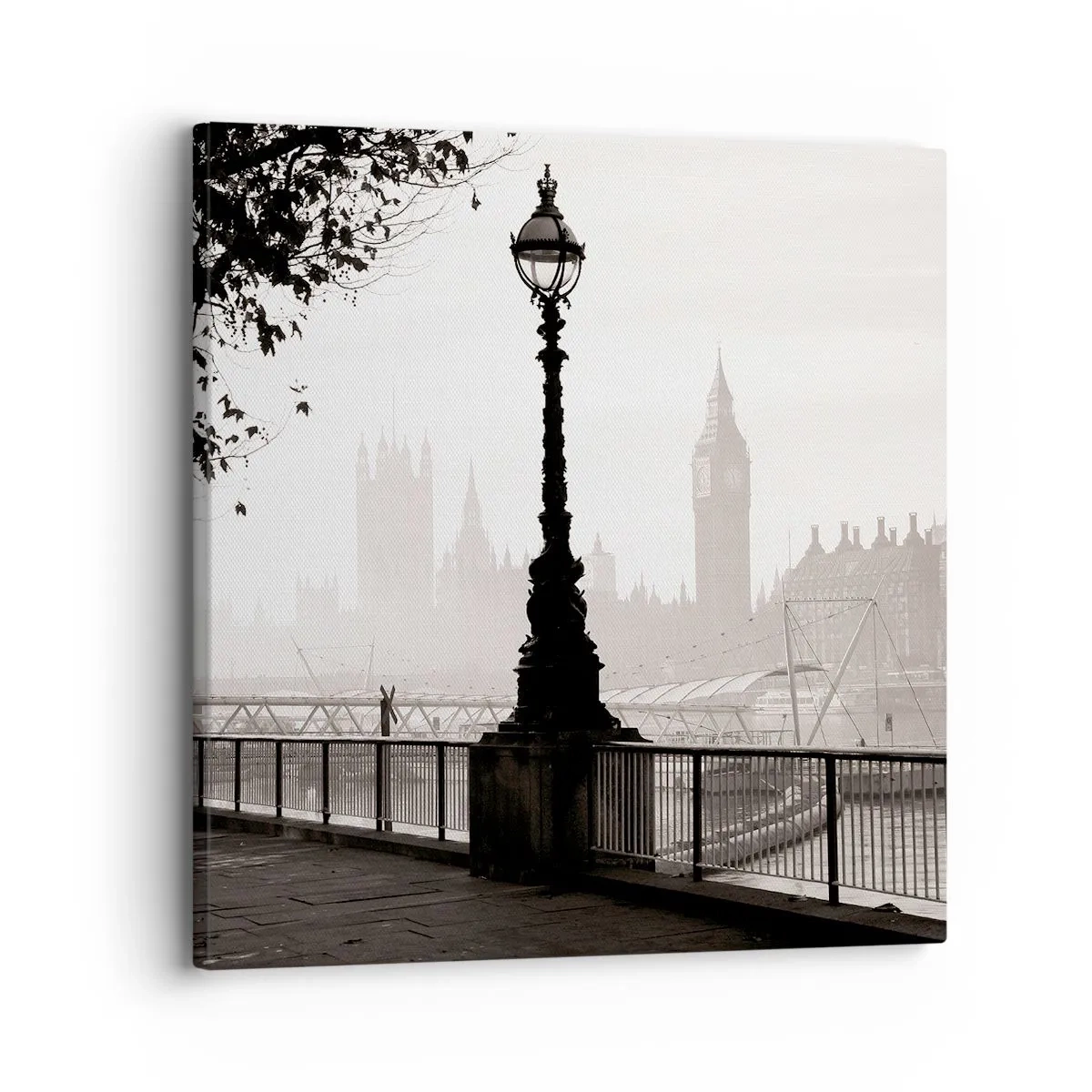 Schilderen op canvas - Ochtend in Londen - 30x30 cm