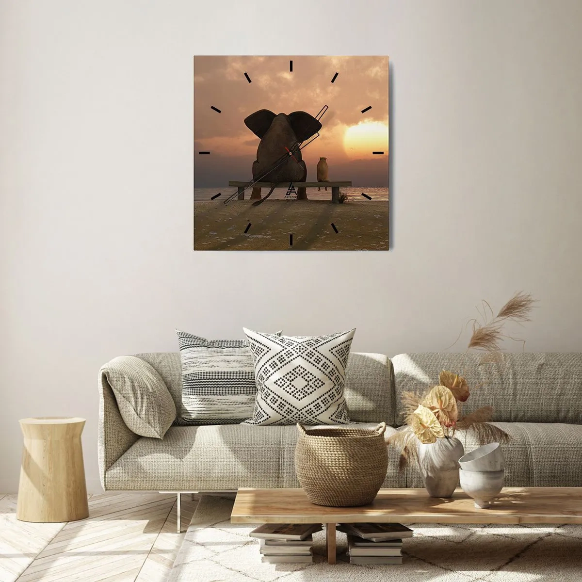 Wandklok - Klok - Het is goed om samen stil te zijn - 30x30 cm