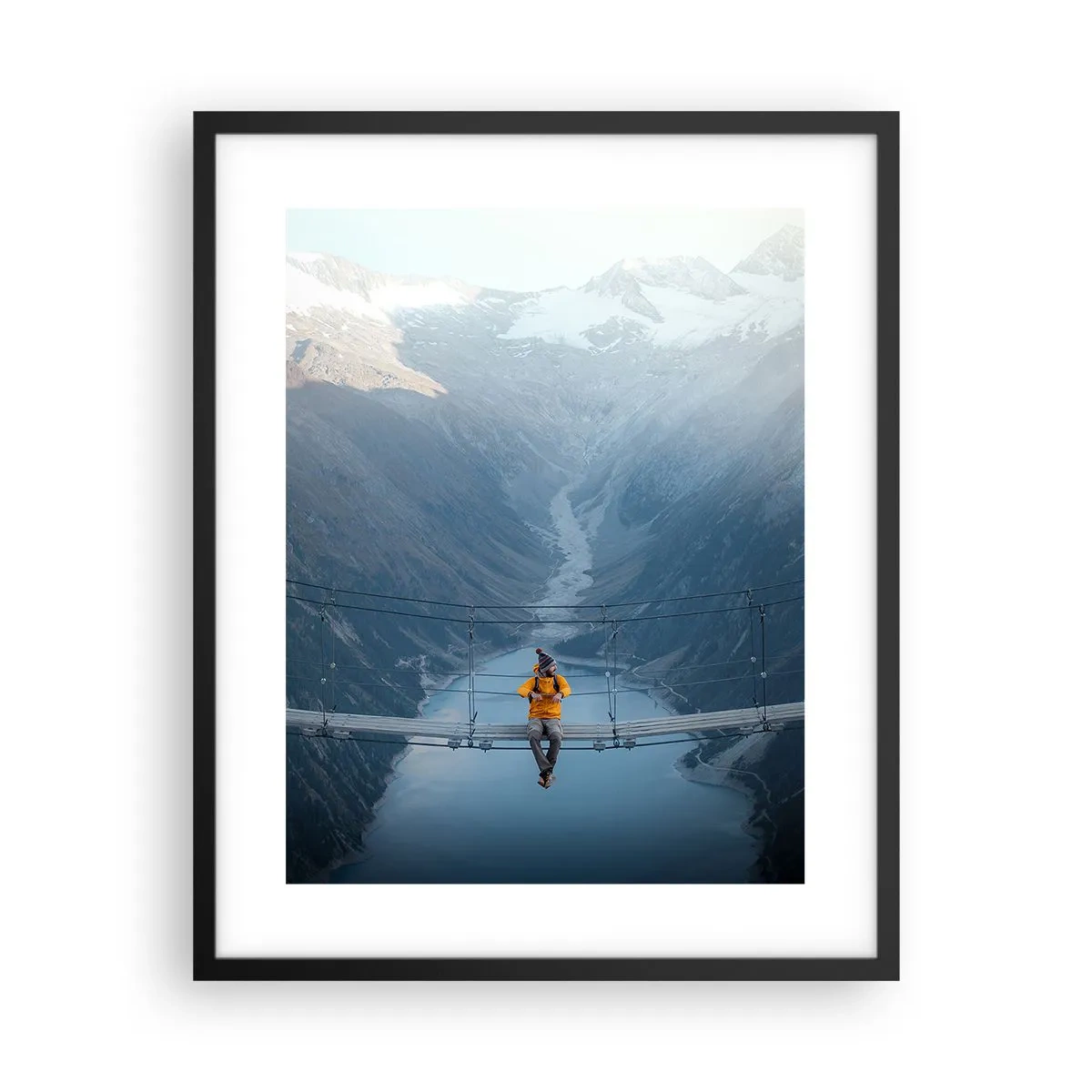 Poster in een zwarte lijst - Blij in het ongewisse - 40x50 cm